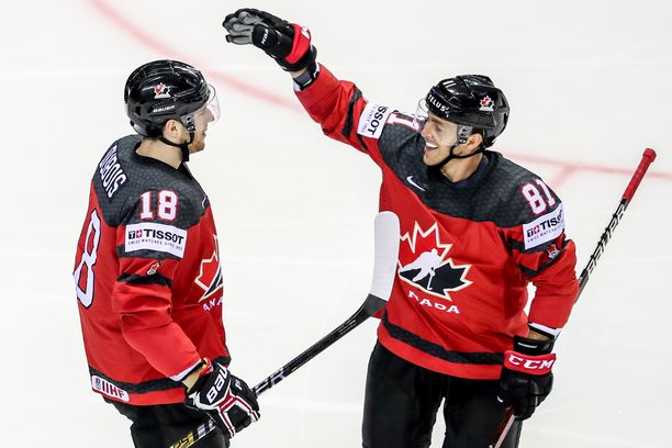 Kanadan NHL-tähdet Pierre-Luc Dubois ja Jonathan Marchessault yrittävät tänään pilata Leijonien kultaunelman.