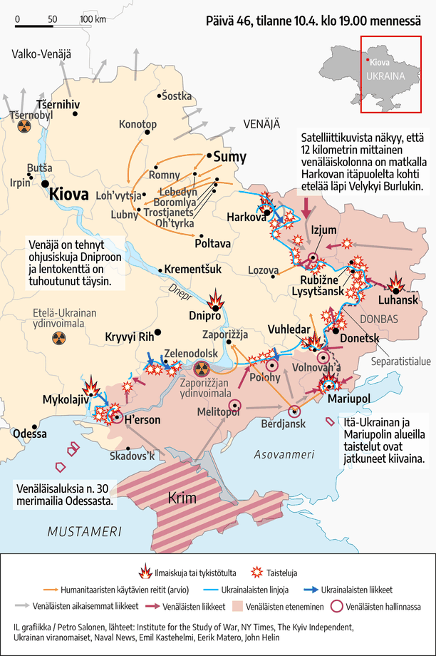 Ukrainan sodan tapahtumat  – tämä tiedetään