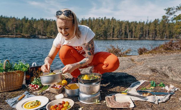 Linnea Vihonen on intohimoinen retkeilijä ja ruoanlaittaja.