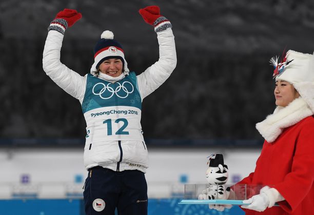 Veronika Vitkova saavutti pikamatkalla pronssia Pyeongchangin olympialaisissa. 