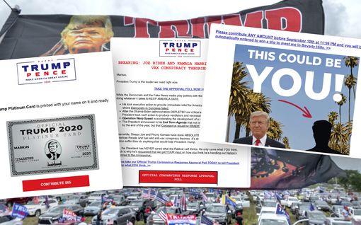 Trumpin kampanjan viestien kieli poikkeaa totutusta täysin – katso kuvat viesteistä