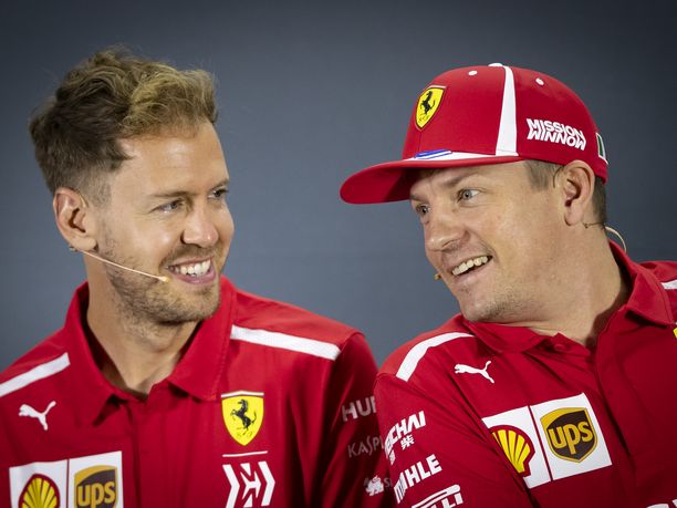 Sebastian Vettel ja Kimi Räikkönen ajoivat tallitovereina vuodet 2015-2018.