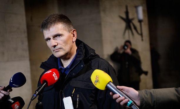 Poliisin tutkija Jørgen Skov puhui medialle Kööpenhaminassa järjestetyssä tiedotustilaisuudessa.