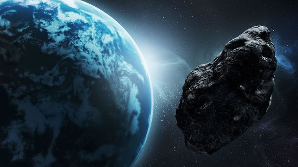 Japanilaisluotain toi näytteen asteroidista, joka piti sisällään myös vettä. Kuvituskuva