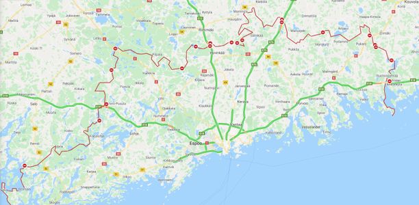 Google Maps neuvoo välttämään Uudenmaan tarkastuspisteet