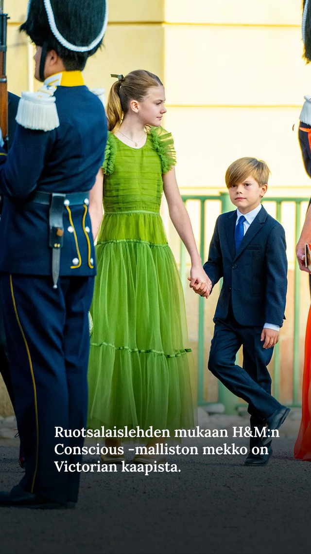 Prinsessa Estelle, 11, Edusti Victorian Vihreässä Iltapuvussa | Iltalehti