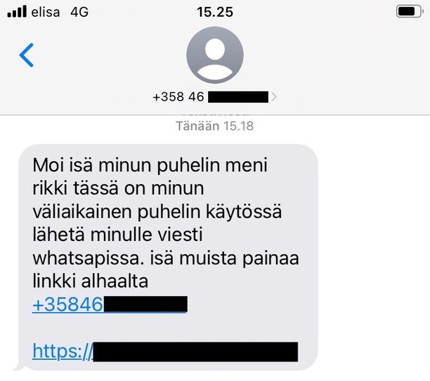 Saitko lapseltasi tällaisen viestin? Varo, kyseessä on törkeä huijaus