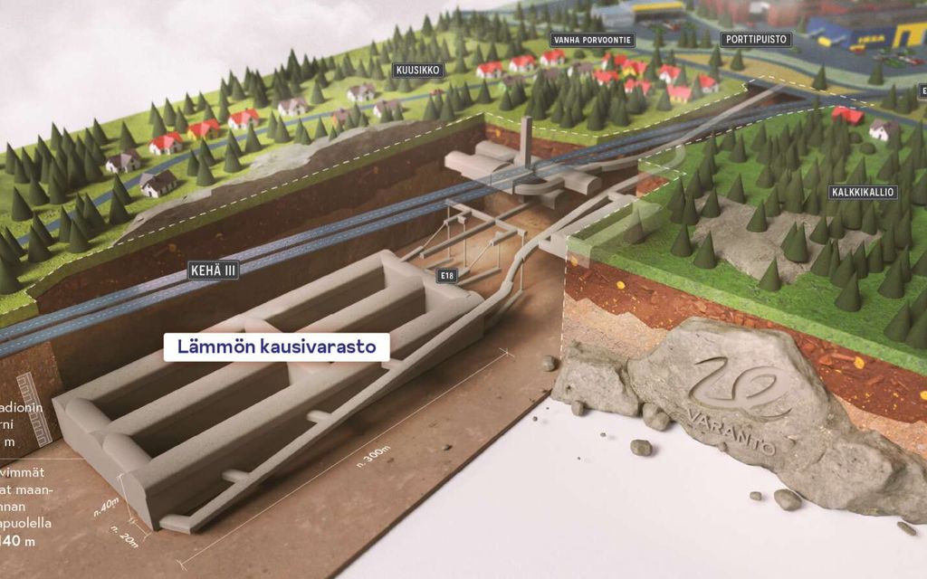 Jättimäinen hanke Vantaalla – Kallioon louhitaan maailman suurin lämmön kausivarasto