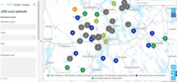 Autoilija, näiden karttojen avulla saat selville teiden ongelmakohdat ja  matkaa hidastavat suuret työmaat