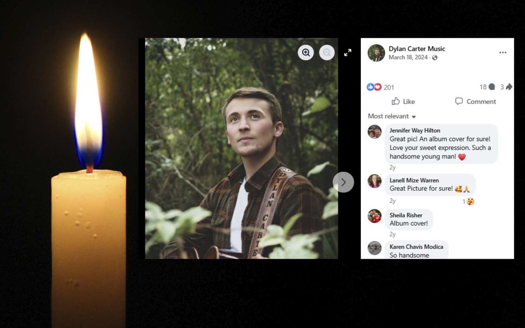 Dylan Carter, 24, on kuollut