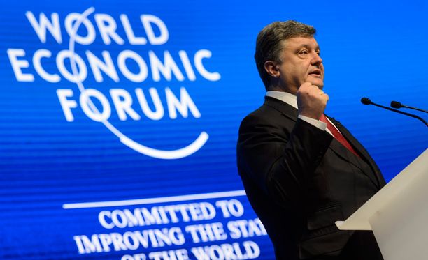 Poroshenko puhui Maailman talousfoorumissa Davosissa.
