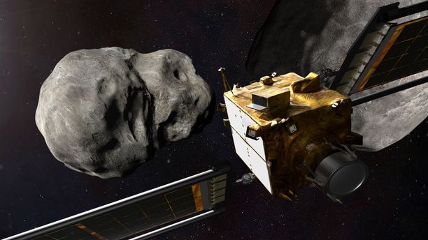 Nasan Dart-satelliitti törmää tahallaan asteroidiin ja yrittää muuttaa sen kurssia.
