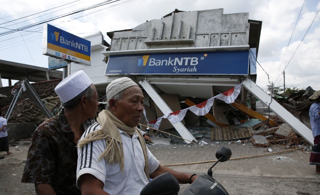 Lombokin saarella Indonesiassa iski taas voimakas maanjäristys