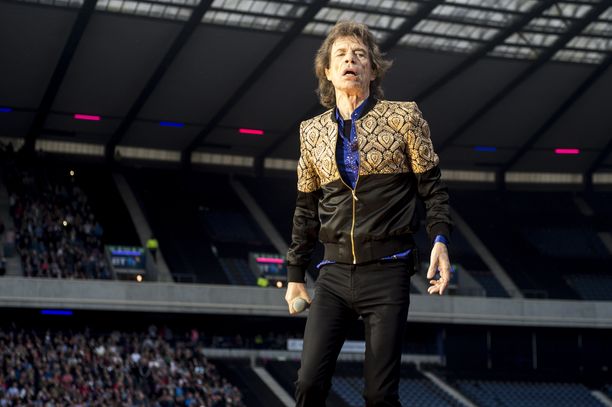 Mick Jagger lavalla Edinburghissa, Britanniassa vuonna 2018.