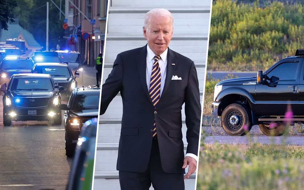 Tällainen on Bidenin massiivinen autosaattue – Täynnä koodinimiä: ”haukan­silmäluopio”, ”maantiekiitäjä”, ”vartiotorni”...