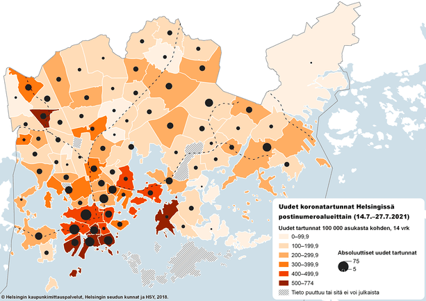 Näin korona vaikuttaa asuinalueellasi Helsingissä