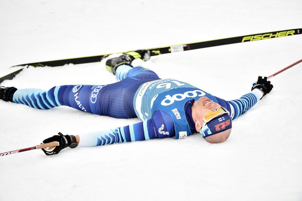 Perttu Hyvärinen hiihti hienosti rankassa 15 kilometrin vapaan kilpailussa keskiviikkona Alpeilla.