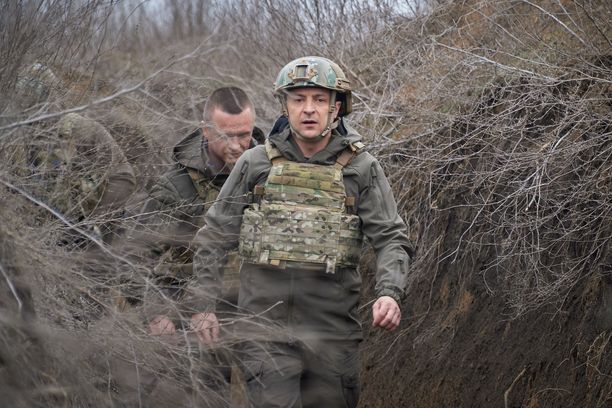 Ukrainan presidentti kävi viime viikolla tutustumassa konfliktialueeseen.