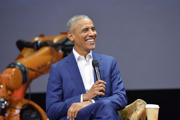 Obama esiintyi Helsingissä rennosti.