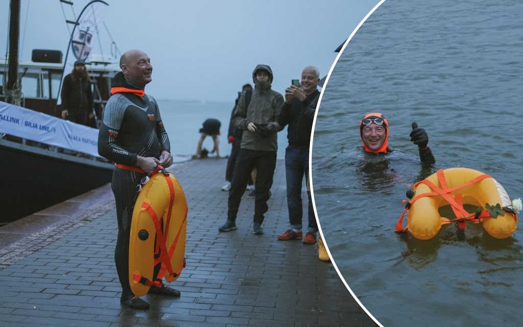 Uskomaton suoritus! Patrik ui Tallinnasta Helsinkiin hyytävässä vedessä – ”Riipaisevan kylmää”