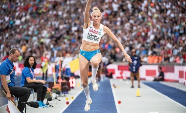 Kristiina Mäkelä oli loikkafinaalin yhdeksäs tuloksella 14,01.