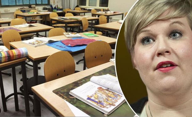 Valtiovarainministeri Annika Saarikko (kesk) pitää koulujen sulkemista viimesijaisena keinona.