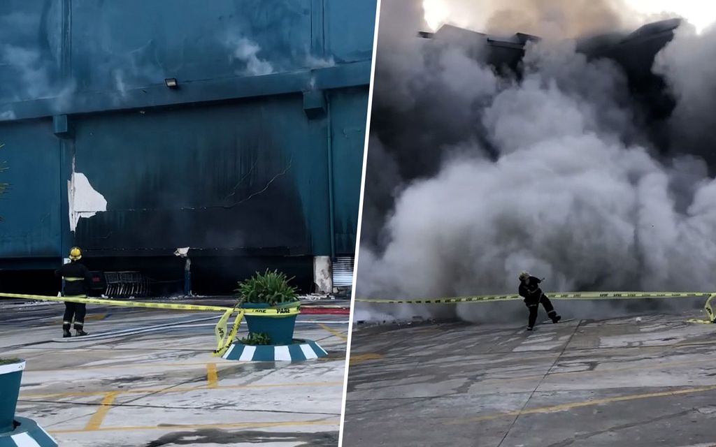 Tulipalo romahdutti kauppa­keskuksen Uruguayssa – kauhistuttava ääni kaikui juuri ennen romahdusta