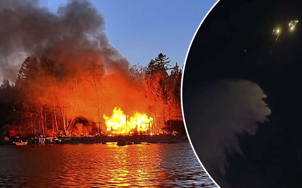 Espoon Pienessä Lehtisaaressa syttyi roihuava palo – Sammutetaan helikopterilla