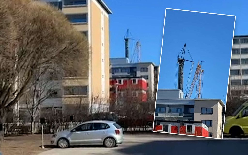 Nosturi katkesi Helsingissä