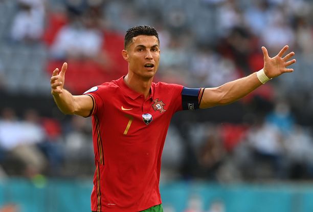 Cristiano Ronaldo teki maalin Saksaa vastaan. 