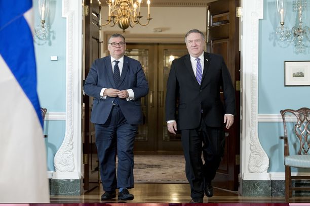 Ulkoministeri Timo Soini tapasi tänään Yhdysvaltain ulkoministeri Mike Pompeon.