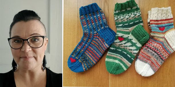 Jonna Nordström kertoo, että jos sukkia ja neulojia riittää, niin lahjoituksia voi laittaa myös muillekin kuin jo valituille osastoille.