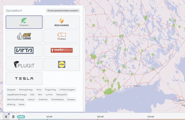 Ilmaiset latauspisteet Suomessa - katso kartta