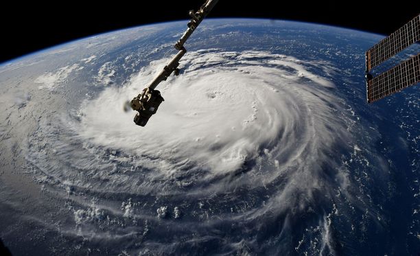 Tältä hurrikaani Florence näyttää Kansainväliseltä avaruusasemalta katsottuna.