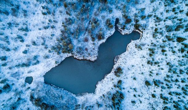Neitokainen on Suomen muotoinen järvi Kittilässä