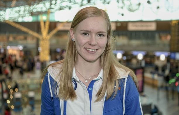 Suvi Minkkinen vuonna 2018 ennen Pyeonchangin olympialaisia.