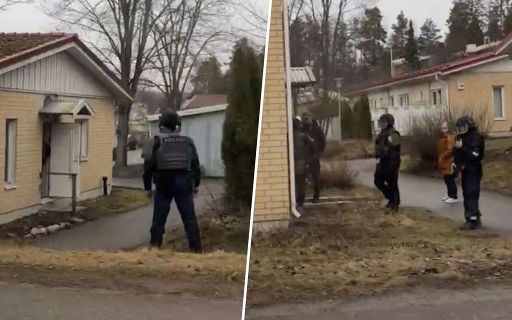 Raskaasti varustautunut poliisi­operaatio Espoossa