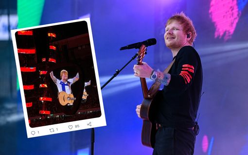 Ed Sheeran teki sen taas – esiintyi Suomessa Huuhkajien pelipaidassa!