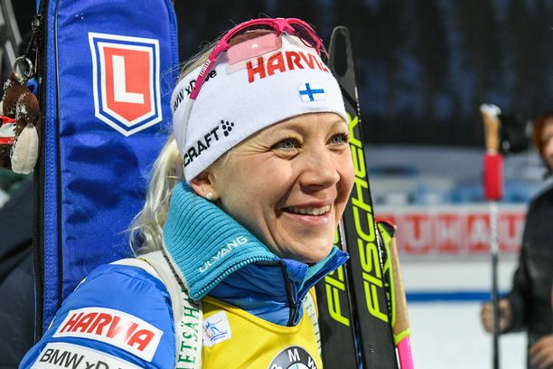 Kaisa Mäkäräinen oli Muoniossa neljänneksi nopein naisten kympillä.