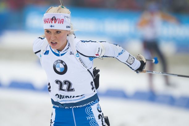 Mari Eder sijoittui viime kaudella parhaimmillaan neljänneksi ampumahiihdon maailmancupissa. Kuva Oberhofista tammikuulta.