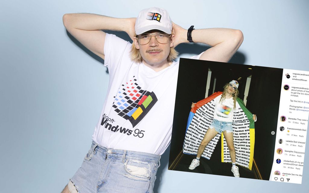 Windows95man poseeraa Voguessa
