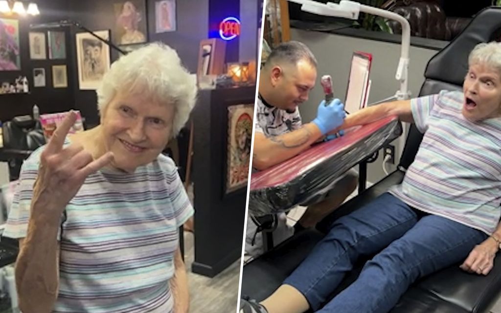 90-vuotias rokkimummo otti tatuoinnin merkkipäivän kunniaksi – Lapsenlapset mukana