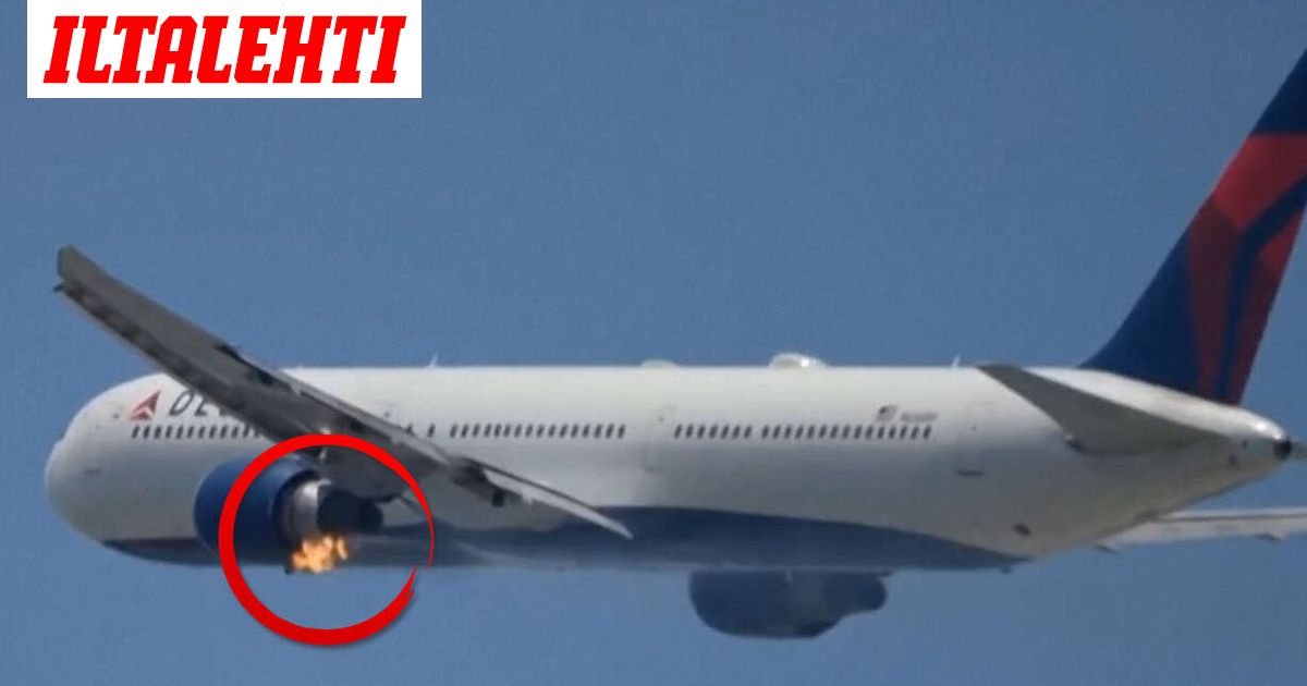 Video: Delta Airin lentokoneen moottori syttyi tuleen kesken nousun