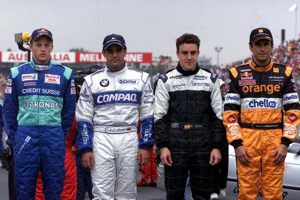 Kimi Räikkönen, Juan Pablo Montoya, Fernando Alonso ja Enrique Bernoldi ajoivat ensimmäisen F1-kisansa 2001 Australiassa.