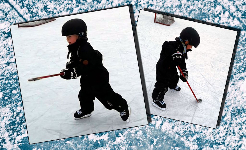 Pienen onni! Vieraat ”isot pojat” pyysivät Eemin, 4, pelaamaan jääkiekkoa – liikuttunut äiti kiittelee huomaavaista käytöstä