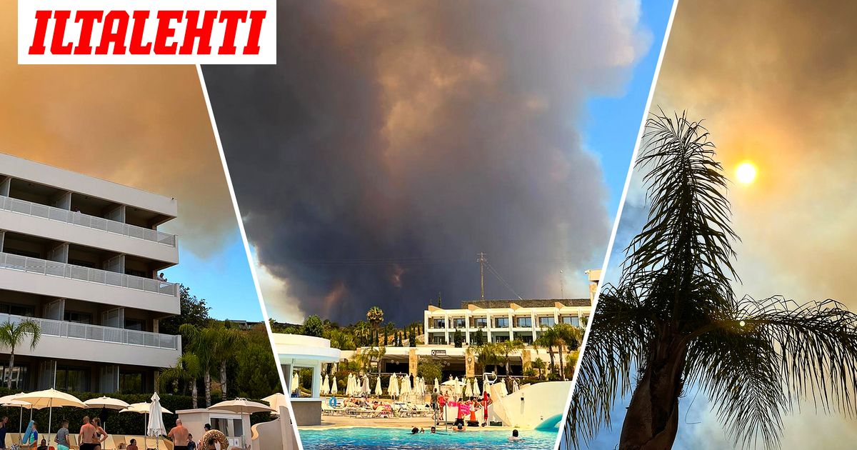 Paniikki leviää Rodoksen lomakohteissa – Hotelleja tulessa, ainakin 160 suomalaisia evakuoitu