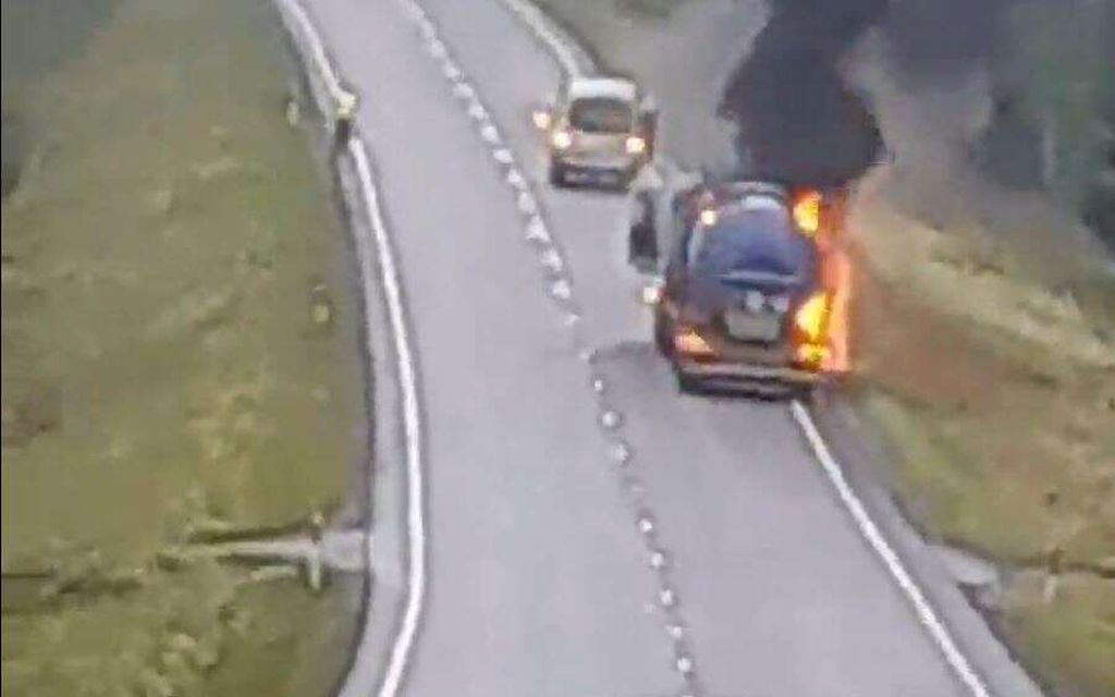 Hurja video: Säiliöauto syttyi tuleen Nokialla