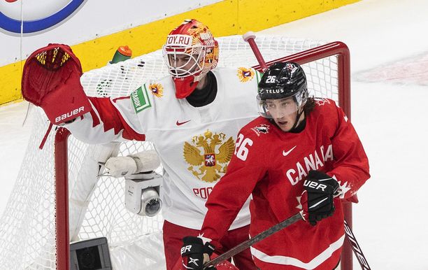 Jaroslav Askarov ei saanut puhtaita papereita välierästä Kanadaa vastaan.