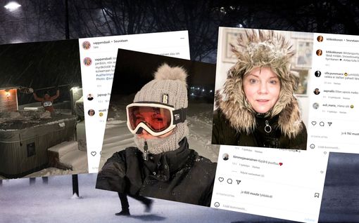 Näin julkisuuden henkilöt selviytyivät Valtteri-myrskystä: lumitöitä alasti, hiihtämään säässä kuin säässä...