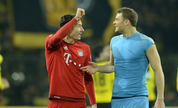 Robert Lewandowskin ja Manuel Neuerin Bayern on lähellä mestaruutta.